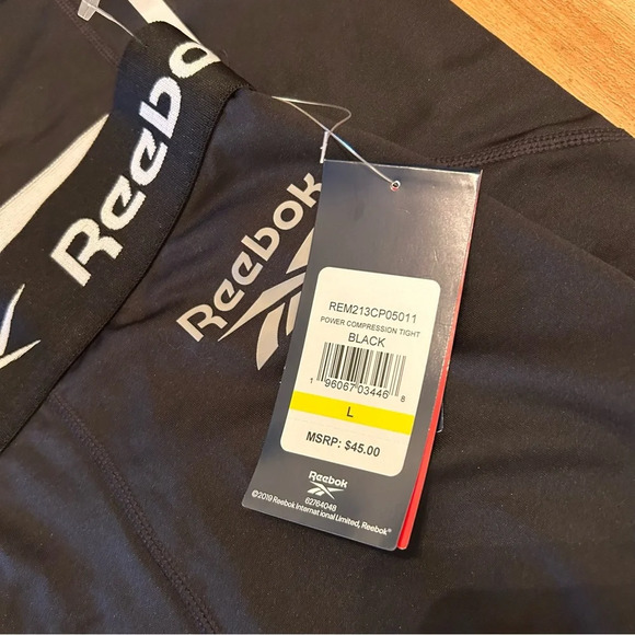 Reebok Men's Compression Pants Large NWT - Picture 3 of 4